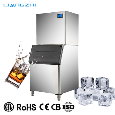 TECUMSEH 320kg 450kg Fabricantes de cubos de gelo comerciais com sistema de refrigeração por água para a indústria