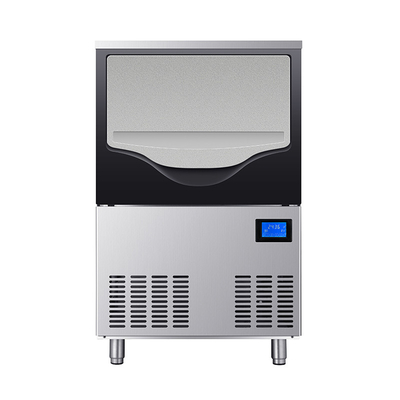 Economização de espaço Máquina automática de gelo de crescente 50kg Capacidade de armazenamento de gelo R22 refrigerante