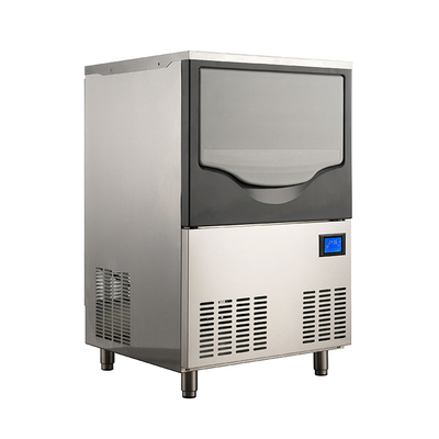 Economização de espaço Máquina automática de gelo de crescente 50kg Capacidade de armazenamento de gelo R22 refrigerante