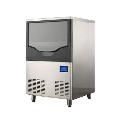 Economização de espaço Máquina automática de gelo de crescente 50kg Capacidade de armazenamento de gelo R22 refrigerante