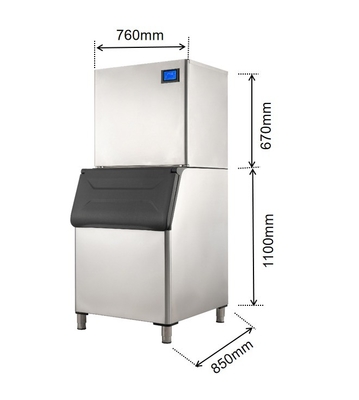 2023 Necessidade de Verão 500kg Restaurante Cubo Máquina de gelo com capacidade de armazenamento de gelo de 400kg
