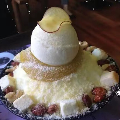 Capacidade diária de armazenamento de gelo de 68 kg Personalizar máquina de barbear gelo Bingsu com competitivo
