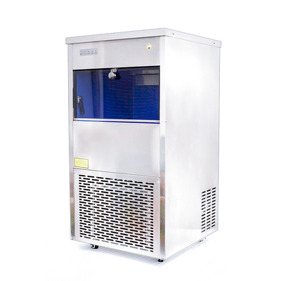 Máquina elétrica de gelo de flocos de neve comercial com 80 kg de rendimento e 30 kg de capacidade de armazenamento de gelo