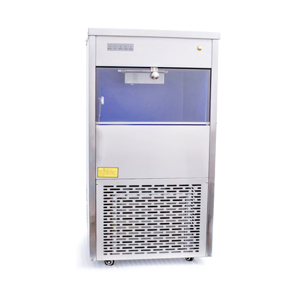 Máquina elétrica de gelo de flocos de neve comercial com 80 kg de rendimento e 30 kg de capacidade de armazenamento de gelo
