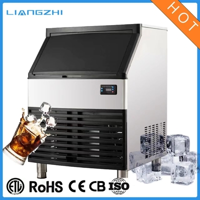 Máquina automática de cubos de gelo LZ-260 de capacidade de 93 kg para barras com armazenamento de gelo de 60 kg