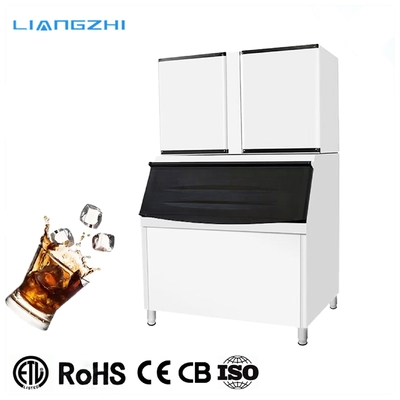 Máquina de fabricação de cubos de gelo de 380V comercial de 900 kg 1236*600*670mm, 1230*960*1230mm