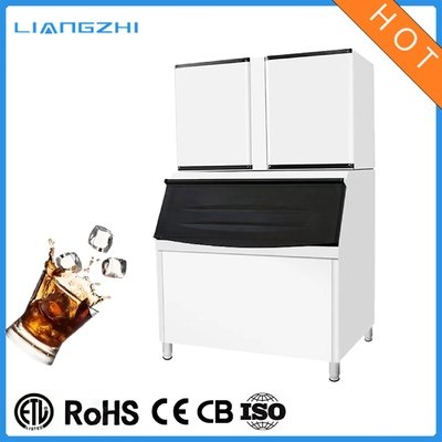 Máquina de fabricação de cubos de gelo de 380V comercial de 900 kg 1236*600*670mm, 1230*960*1230mm